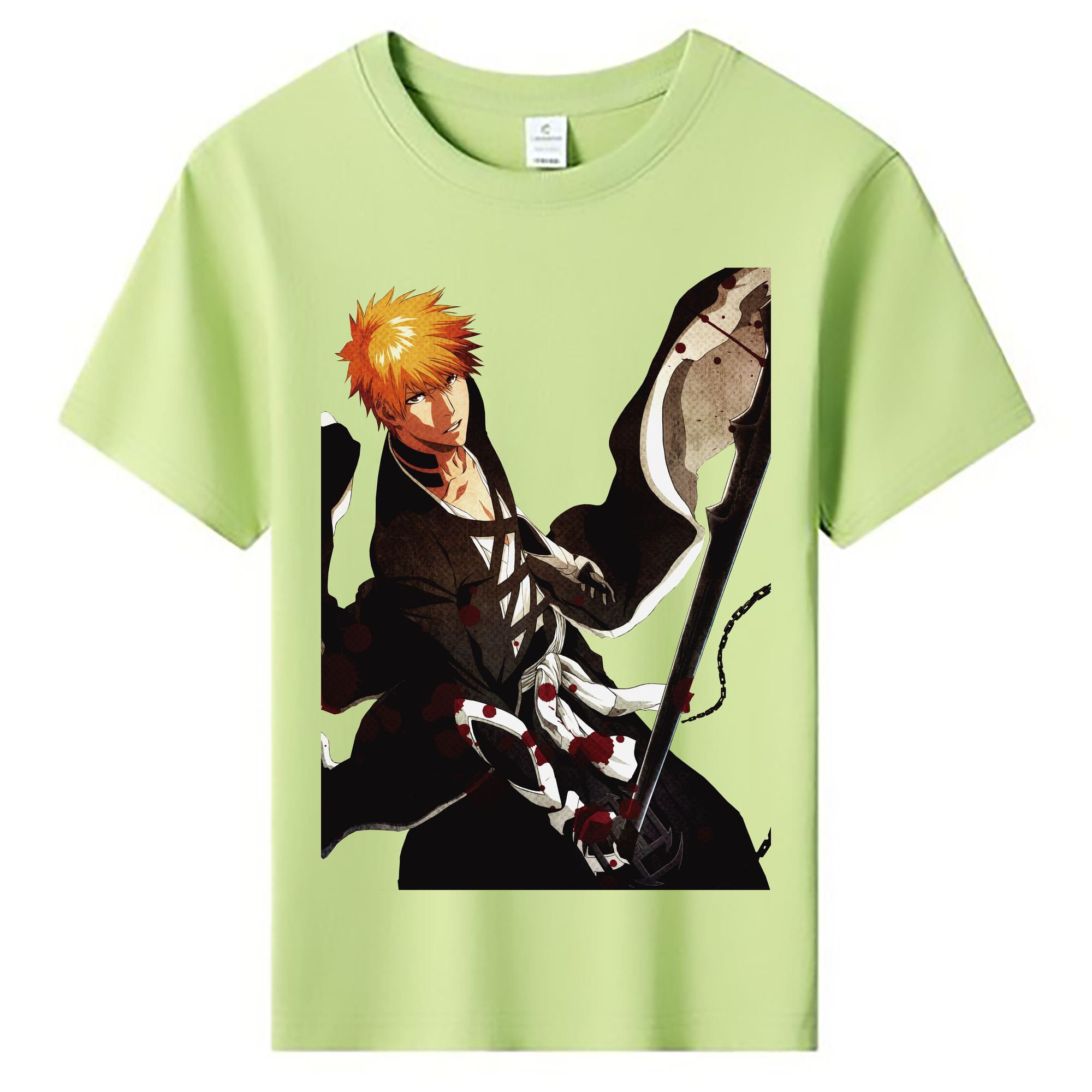 （画像用） ブリーチ 黒崎一護（くろさき いちご）BLEACH Kurosaki Ichigo 綿100％キッズTシャツ（フロントプリント）